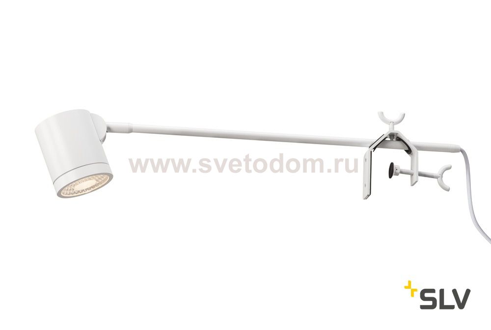 1000734 SLV ANELA LED DISPLAY светильник на струбцине с LED 10Вт, 4000К, 900лм, 50°, с выключателем, белый