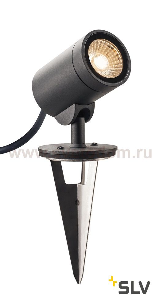 1000735 SLV HELIA LED SPOT светильник накладной IP55 c LED 8Вт, 3000К, 480лм, 38°, с кабелем 3м, антрацит