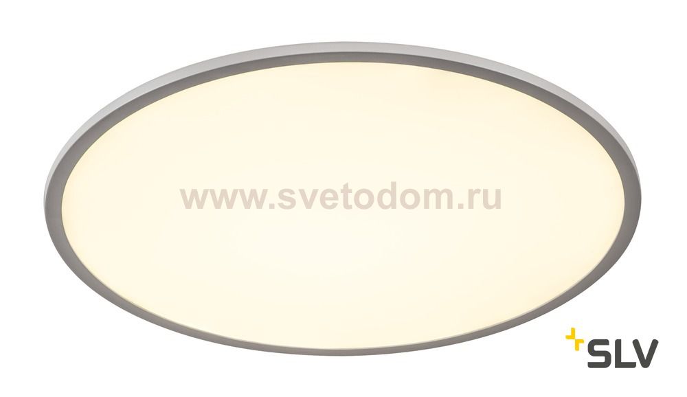 SLV 1000785 PANEL 60 ROUND CL светильник потолочный 42Вт с LED 3000К, 3150лм, 110°, серебристый