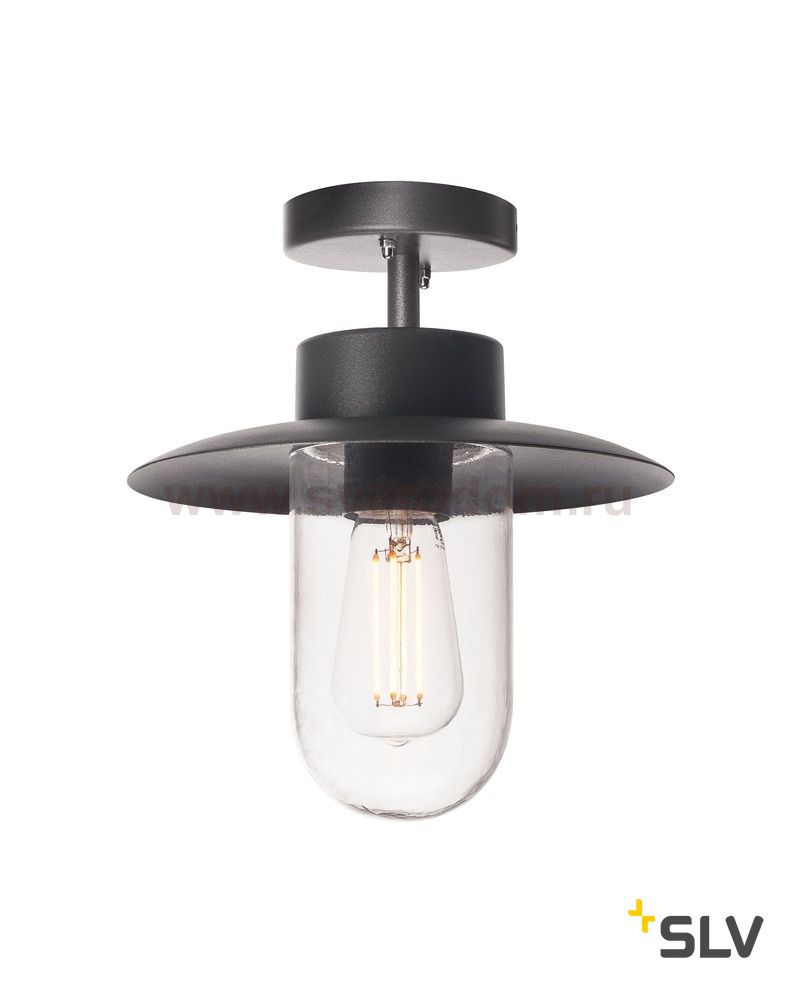 1000823 SLV MOLAT CL светильник потолочный IP44 для лампы E27 60Вт макс., антрацит