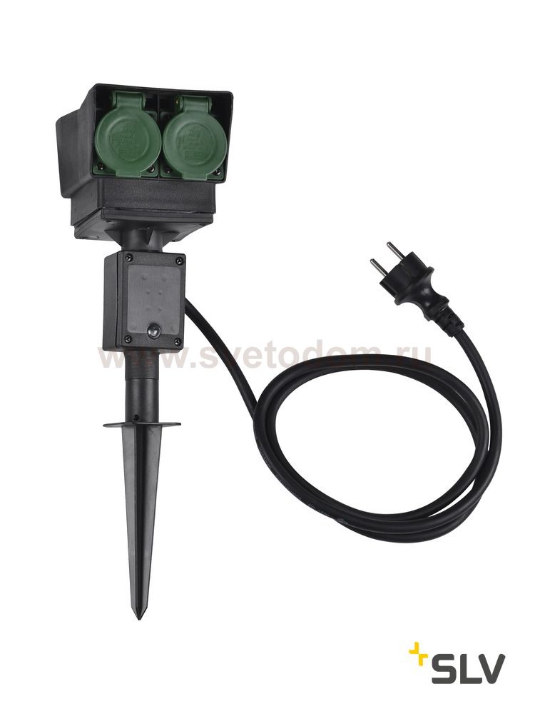 1000868 SLV Удлинитель садовый на 4 розетки, IP44, кабель 1.5 метра, DE/RU