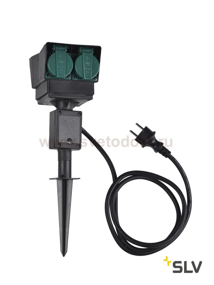 1000869 SLV Удлинитель садовый на 4 розетки, IP44, кабель 1.5 метра, FR
