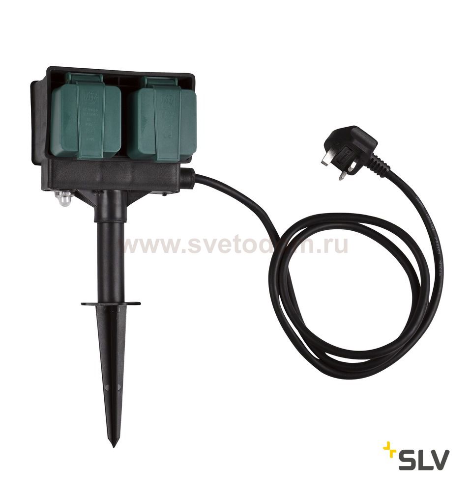 1000871 SLV Удлинитель садовый на 4 розетки, IP44, кабель 1.5 метра, UK