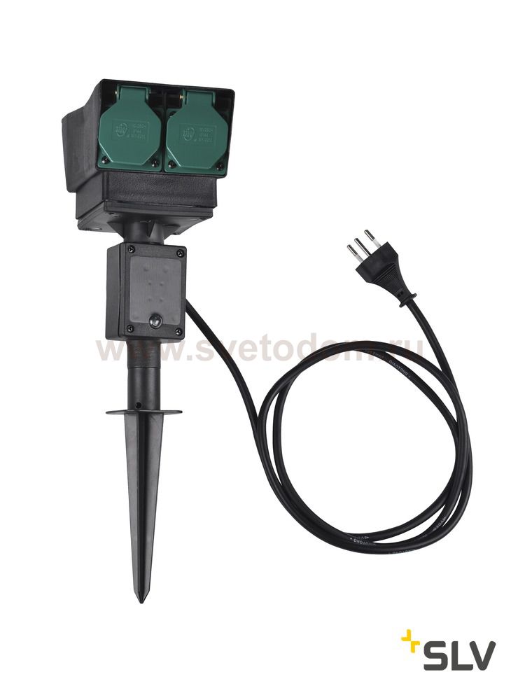 SLV 1000873 Удлинитель садовый на 4 розетки, IP44, кабель 1.5 метра, IT