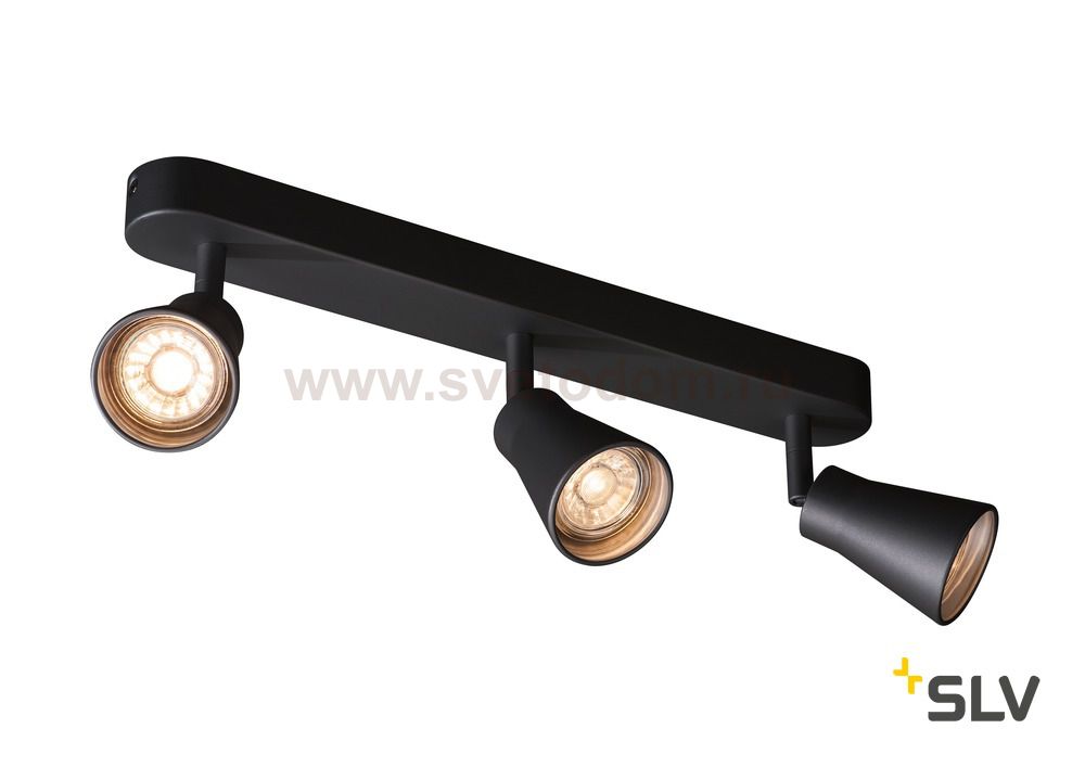 SLV 1000892 AVO TRIPLE CW светильник накладной для 3-х ламп GU10 по 50Вт макс., черный