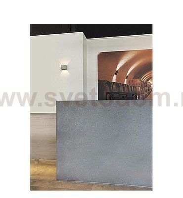 1000912 SLV SOLID CUBE светильник настенный для лампы QT14 G9 25Вт макс., желтый песчанник