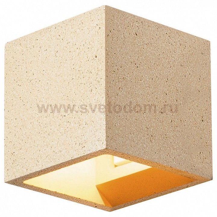 1000912 SLV SOLID CUBE светильник настенный для лампы QT14 G9 25Вт макс., желтый песчанник
