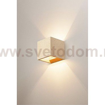 1000912 SLV SOLID CUBE светильник настенный для лампы QT14 G9 25Вт макс., желтый песчанник