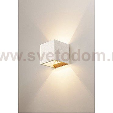 1000913 SLV SOLID CUBE светильник настенный для лампы QT14 G9 25Вт макс., белый песчанник