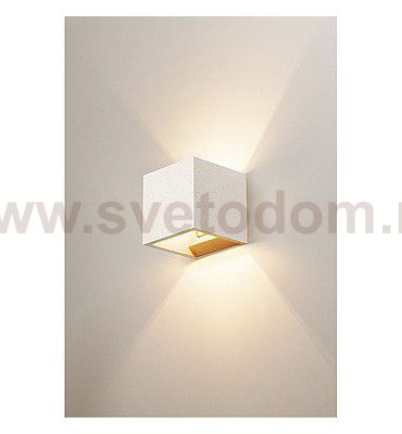 1000913 SLV SOLID CUBE светильник настенный для лампы QT14 G9 25Вт макс., белый песчанник