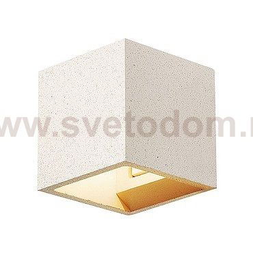 1000913 SLV SOLID CUBE светильник настенный для лампы QT14 G9 25Вт макс., белый песчанник