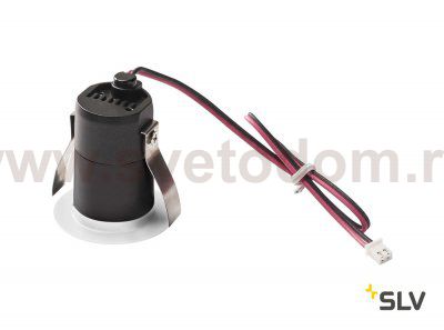 1000916 SLV TRITON MINI LED светильник встраиваемый 350мА с LED 1.2Вт, 3000К, 70лм, 12°, CRI>90, черный/ белый