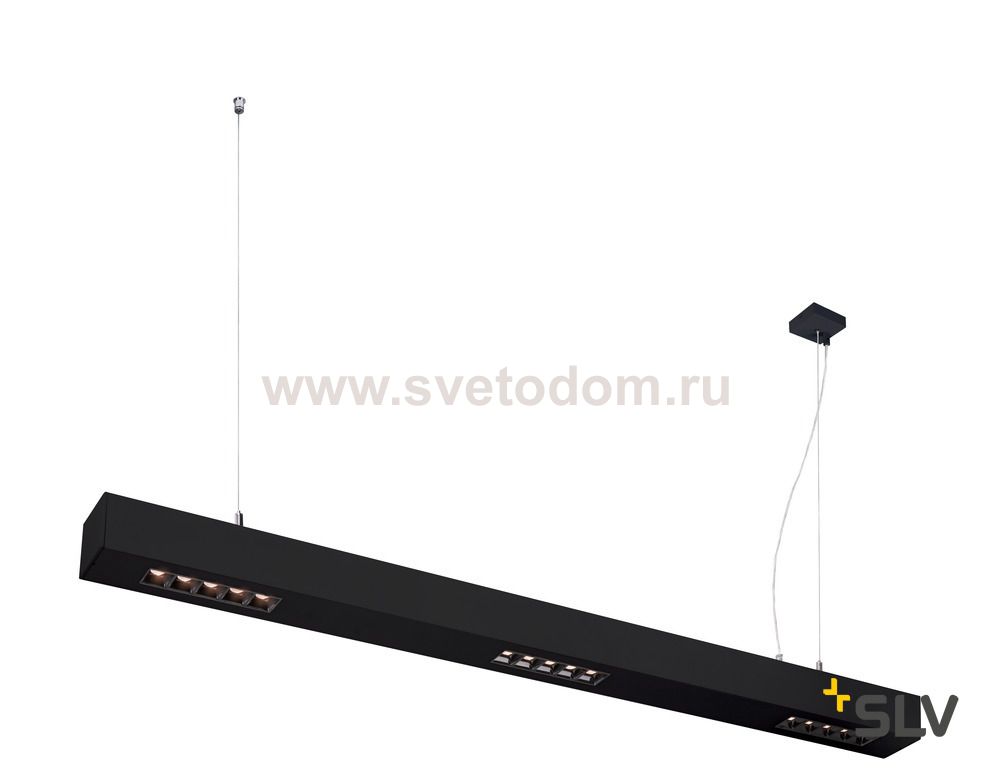 SLV 1000927 Q-LINE BAP PD 1m LED светильник подвесной 45Вт с LED 3000К, 2100лм, 30°, URG<10, CRI>90, черный