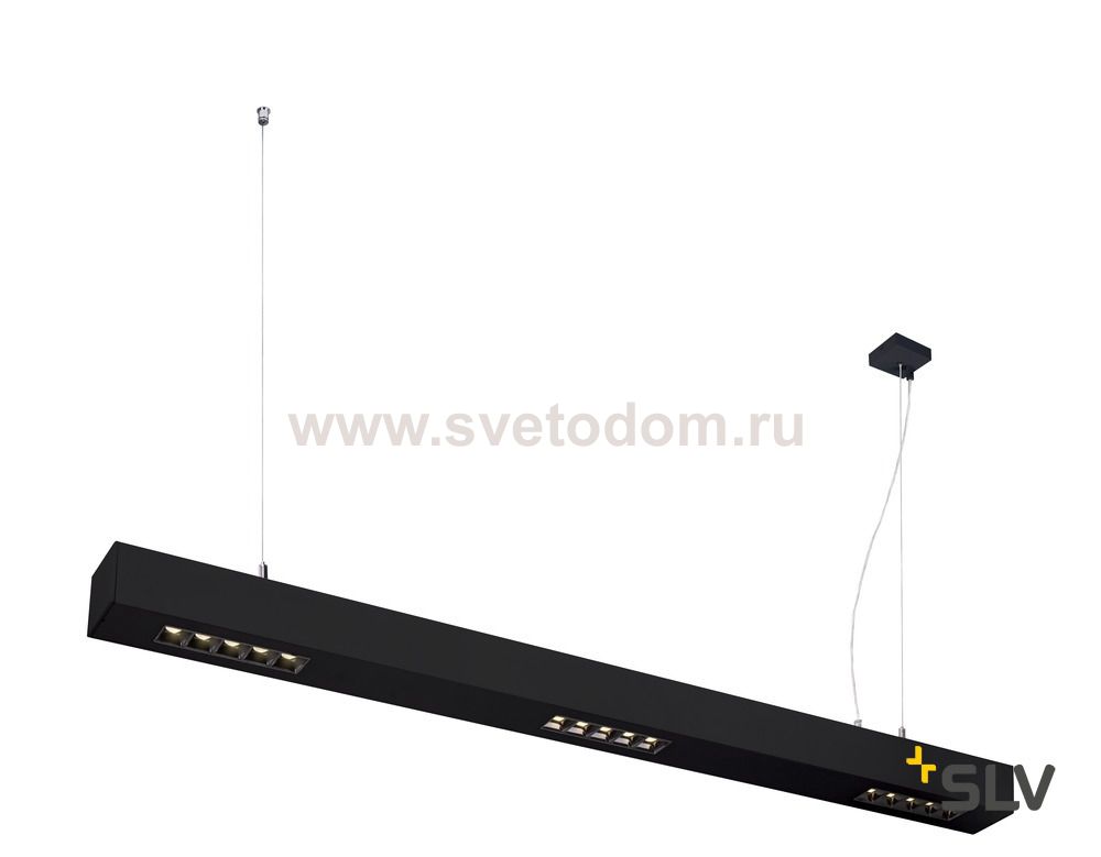 SLV 1000933 Q-LINE BAP PD 1m LED светильник подвесной 45Вт с LED 4000К, 2300лм, 30°, URG<10, CRI>90, черный