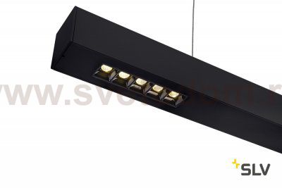 SLV 1000936 Q-LINE BAP PD 2m LED светильник подвесной 85Вт с LED 4000К, 4600лм, 30°, URG<10, CRI>90, черный