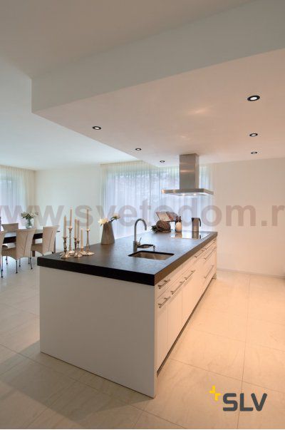 1001017 SLV KAMUELA ECO LED светильник встраиваемый IP65 с LED 6.5Вт, 4000К, 400лм, 38°, черный