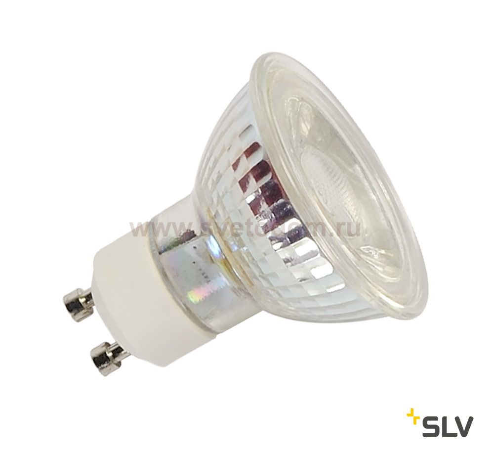 1001030 SLV LED GU10 источник света LED, 220В, 5,5Вт, 38°, 2700K, 400лм, 3 ступени яркости