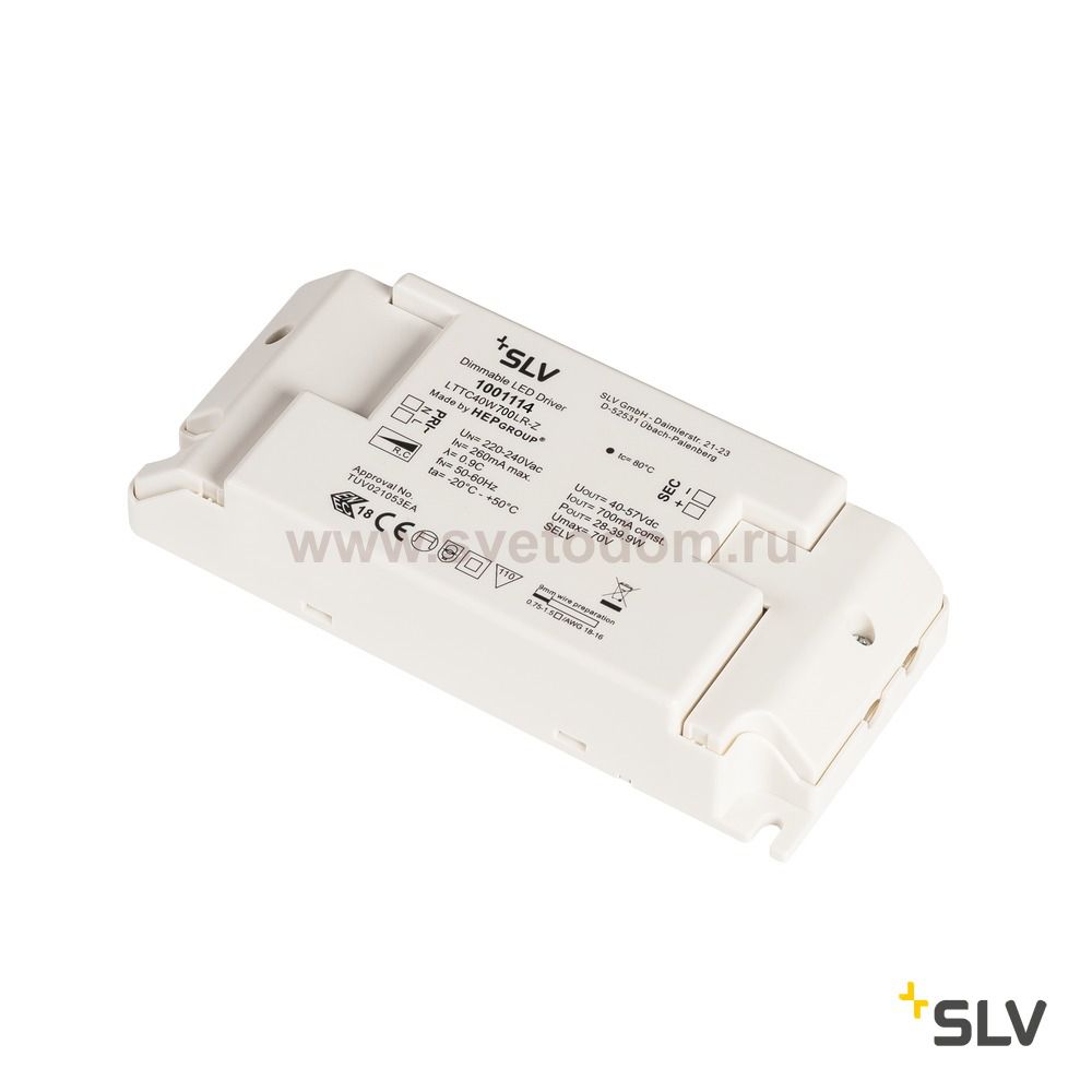 SLV 1001114 Блок питания  700мА, 28-39.9Вт, диммируемый, белый