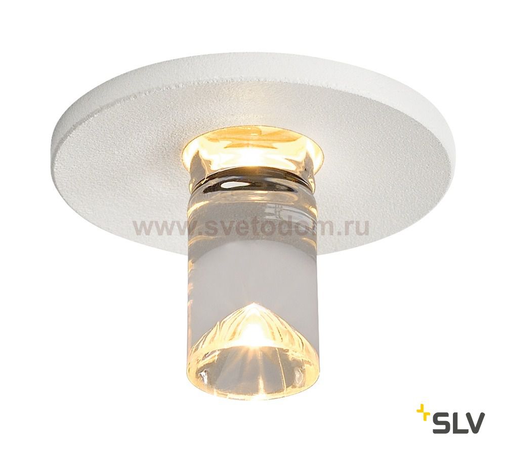 SLV 1001156 LIGHTPOINТ светильник встраиваемый 350мА 1Вт c LED 3000К, 100лм, белый (ex 118021)