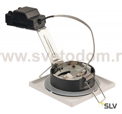 SLV 1001161 DOLIX OUT SQUARE MR16 светильник встраиваемый IP65 12В для лампы MR16 50Вт макс., белый (ex 111121)