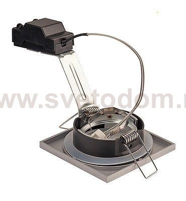 SLV 1001164 DOLIX OUT SQUARE MR16 светильник встраиваемый IP65 12В для лампы MR16 50Вт макс., cеребр.(ex 111128)