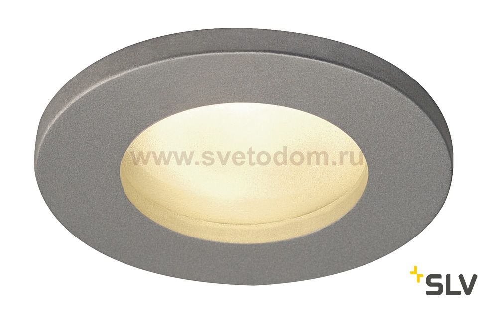 SLV 1001167 DOLIX OUT ROUND GU10 светильник встраиваемый IP65 для лампы GU10 50Вт макс., серебристый (ex 111024)