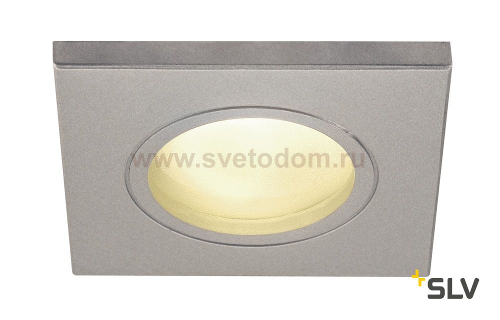 SLV 1001171 DOLIX OUT SQUARE GU10 светильник встраиваемый IP65 для лампы GU10 50Вт макс., серебр. (ex 111144)