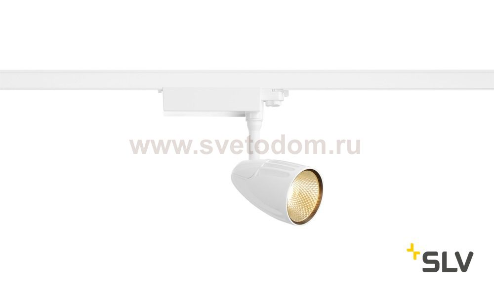 SLV 1001270 3Ph, SPOT T LED светильник 39Вт с LED 3000К, 3100лм, 24°, CRI>80, белый