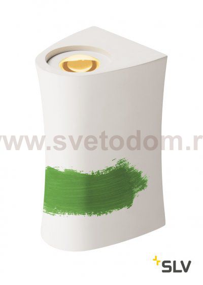 SLV 1001271 PLASTRA UP/DOWN CURVE WL светильник настенный 6.6Вт с LED 3000K, 2х 125лм, белый гипс (ex 148063)
