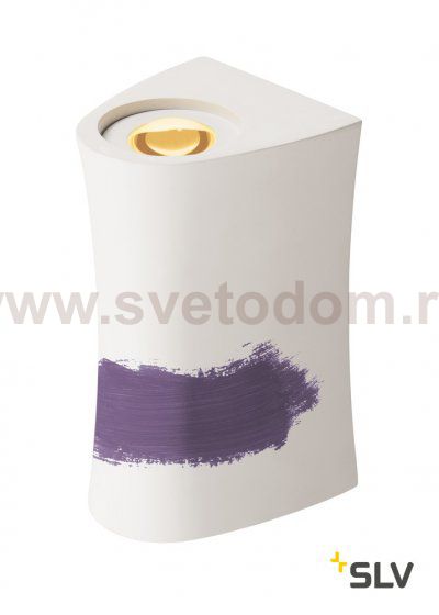 SLV 1001271 PLASTRA UP/DOWN CURVE WL светильник настенный 6.6Вт с LED 3000K, 2х 125лм, белый гипс (ex 148063)