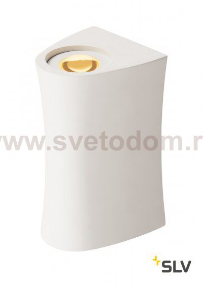 SLV 1001271 PLASTRA UP/DOWN CURVE WL светильник настенный 6.6Вт с LED 3000K, 2х 125лм, белый гипс (ex 148063)