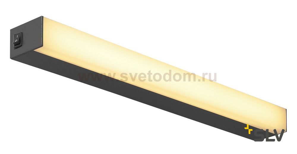SLV 1001283 SIGHT 60 светильник накладной 20Вт c выключателем и LED 3000К, 1490лм, черный (ex 160180)