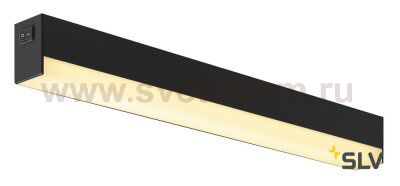 SLV 1001283 SIGHT 60 светильник накладной 20Вт c выключателем и LED 3000К, 1490лм, черный (ex 160180)