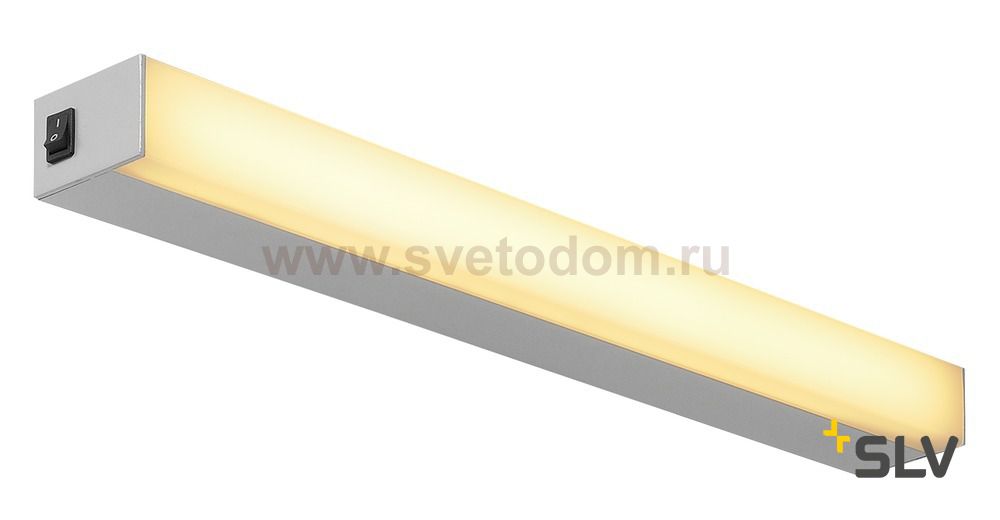 SLV 1001285 SIGHT 60 светильник накладной 20Вт c выключателем и LED 3000К, 1490лм, серебристый (ex 160184)