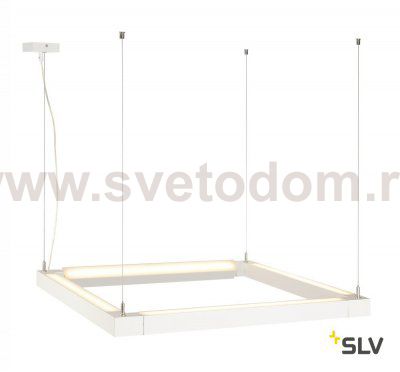 SLV 1001296 OPEN GRILL DOUBLE TWIST PD светильник подвесной 58Вт с LED 3000К, 4500лм, белый (ex 157651)