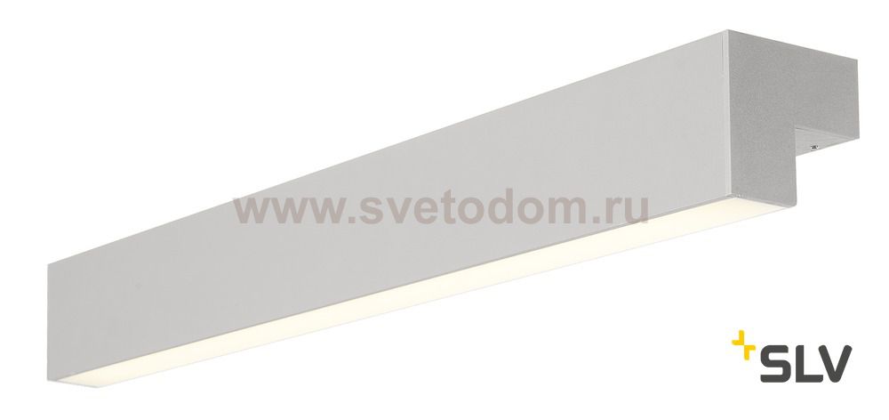 SLV 1001300 L-LINE  60 LED светильник накладной IP44 10Вт с LED 3000К, 820лм, 120°, серебристый (ex 157434)