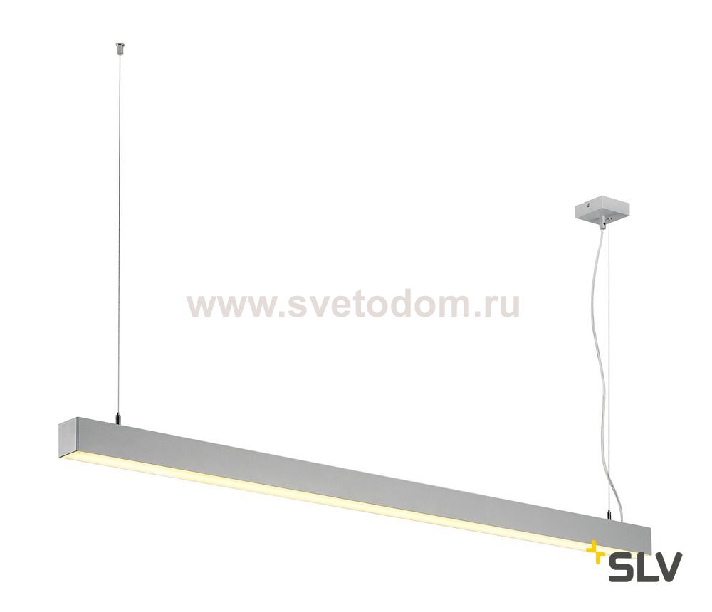 SLV 1001308 Q-LINE SINGLE LED светильник подвесной 45.8Вт с LED 3000К, 3700лм, серебристый (ex 155124)