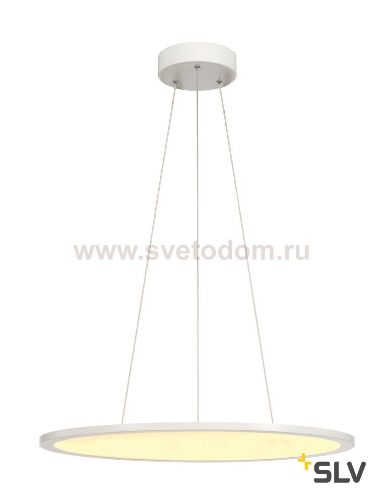 SLV 1001343 PANEL 60 ROUND светильник подвесной 42Вт с LED 2700К, 2850лм, 110°, димм. 1-10В, белый (ex 158622)