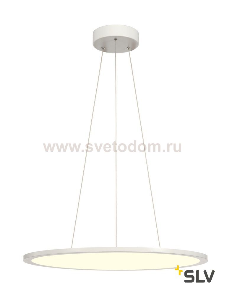 SLV 1001345 PANEL 60 ROUND светильник подвесной 42Вт с LED 4000К, 3350лм, 110°, димм. 1-10В, белый (ex 158624)
