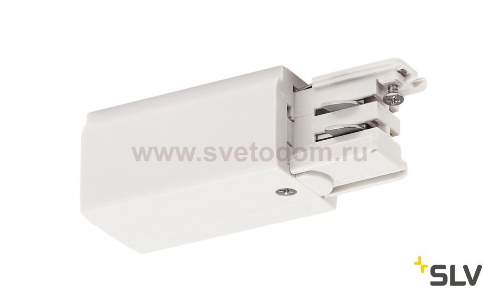 SLV 1001378 3Ph | S-TRACK, разъём питания торцевой, GND справа, 16А макс., белый RAL9016 (ex 175041)