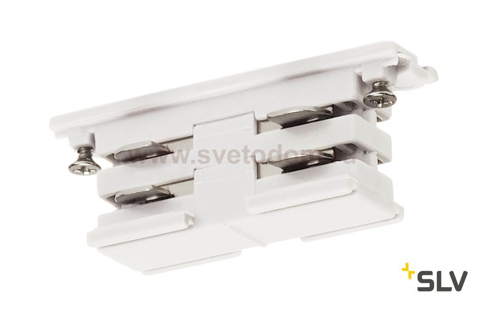 SLV 1001381 3Ph | S-TRACK, коннектор прямой внутренний электрический, 16А макс., белый RAL9016 (ex 175071)