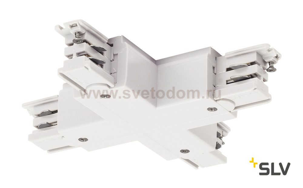 SLV 1001389 3Ph | S-TRACK, X-коннектор с разъёмом питания, 16А макс., белый RAL9016 (ex 175151) 