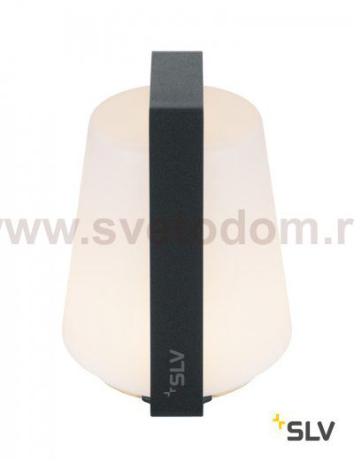 SLV 1001414 DEGANO 18 светильник IP44 3.2Вт с аккумулятором и LED 3000К, 200лм, антрацитно-серый RAL7016/ белый