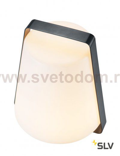 SLV 1001415 DEGANO 35 светильник IP44 6.4Вт с аккумулятором и LED 3000К, 450лм, антрацитно-серый RAL7016/ белый