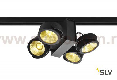 SLV 1001421 3Ph, TEC KALU 4 LED светильник накладной 60Вт с LED 3000К, 3800лм, 4х 60°, черный