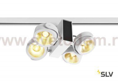 SLV 1001422 3Ph, TEC KALU 4 LED светильник накладной 60Вт с LED 3000К, 3800лм, 4х  60°, белый/ черный