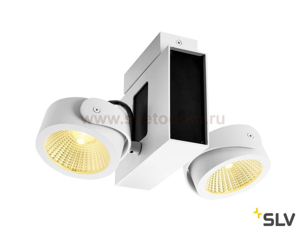 SLV 1001424 TEC KALU 2 LED светильник накладной 31Вт с LED 3000К, 1900лм, 2х 60°, белый/ черный