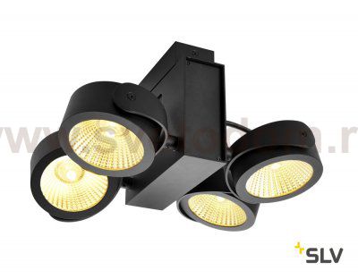 SLV 1001433 TEC KALU 4 LED светильник накладной 60Вт с LED 3000К, 3800лм, 4х 24°, черный