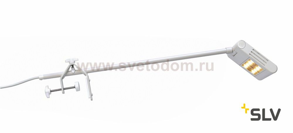 SLV 1001464 LENITO светильник на струбцине 23Вт с LED 3000К, 2500лм, 170°, с выключателем, белый