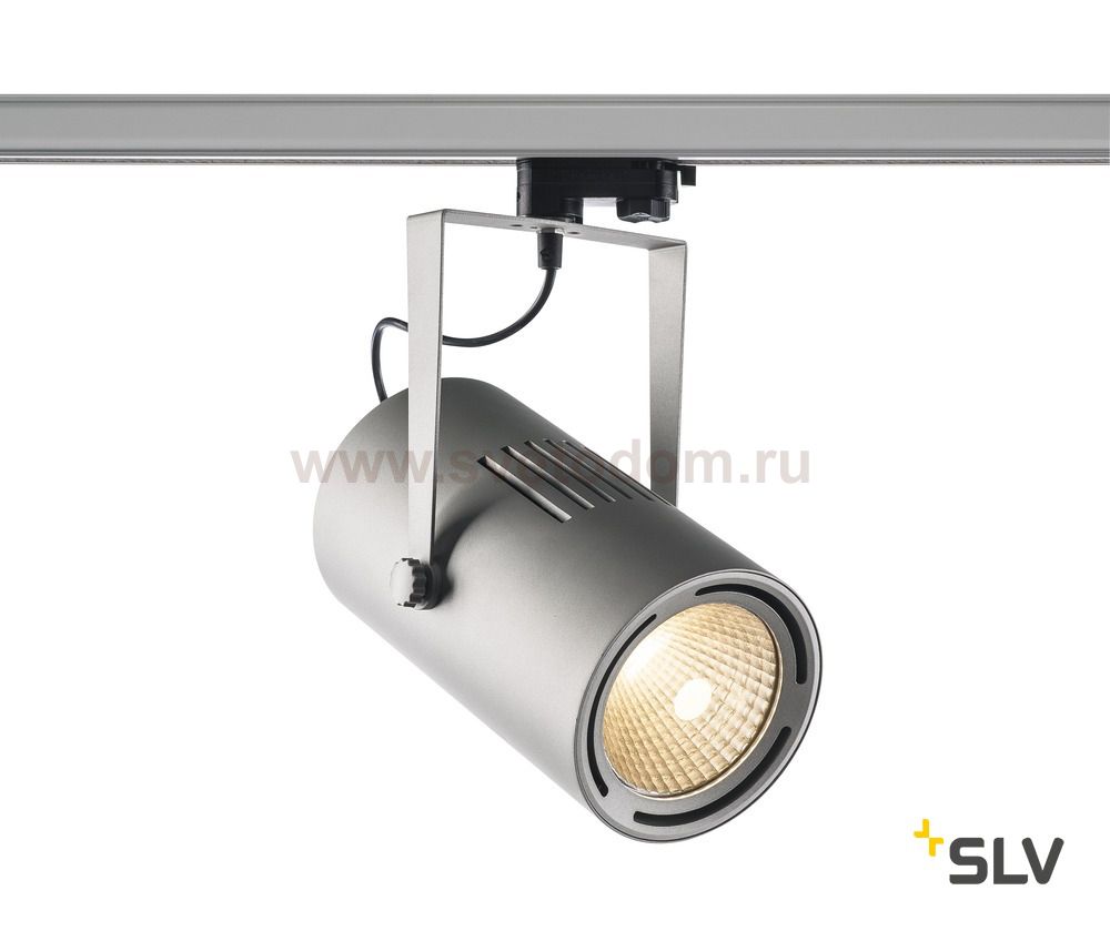 SLV 1001478 3Ph, EURO SPOT LED LARGE светильник 61Вт с LED 3000К, 5500лм, 12°, серебристый